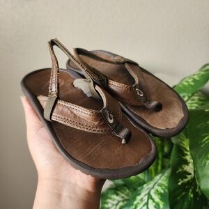 Olukai Ohana Sporty Thong Sandal In Dark Java Water Resistant Kids 9/10